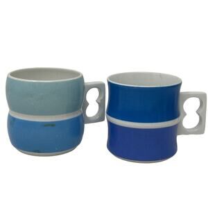 Color Block Chromatics Drink Mug - BLUE GREEN stackable